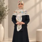 روسری سیا اسکارف گل ریز