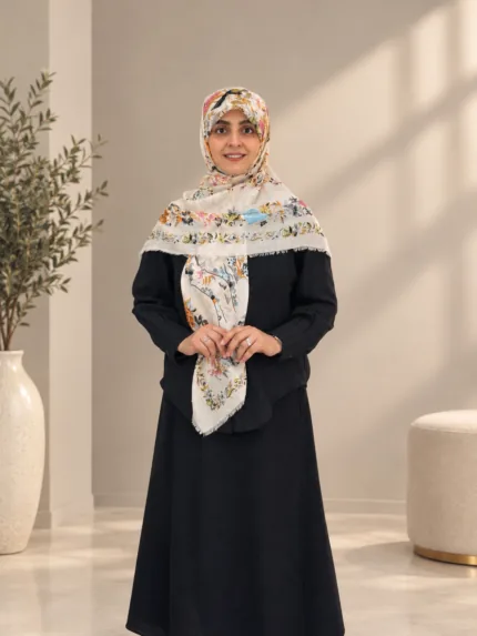 روسری سیا اسکارف گل ریز