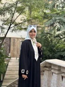 روسری ابریشم ژاکارد پیونی آبی روشن
