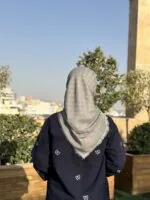 روسری گوچی دو رو طوسی روشن - تصویر 3