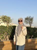 روسری گوچی دو رو کرم قهوه ای - تصویر 2