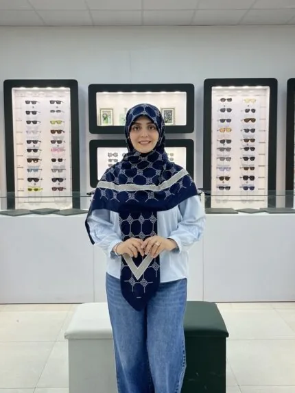 روسری سیا اسکارف لونه زنبوری
