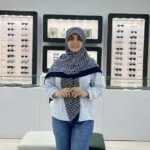 روسری سیا اسکارف طرح فندی سرمه ای