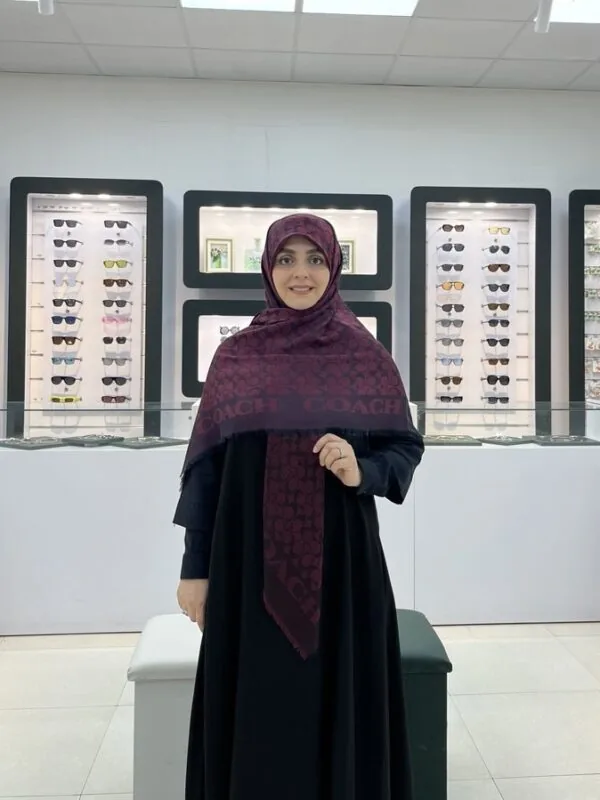 روسری نخ کشمیر وارداتی طرح کوچ چری