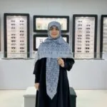 روسری نخ کشمیر وارداتی طرح کوچ آبی جین