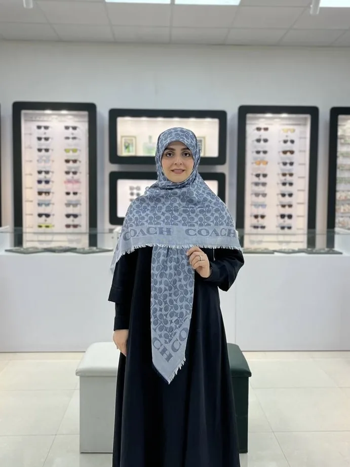 IMG_5478 روسری نخ کشمیر وارداتی طرح کوچ آبی جین