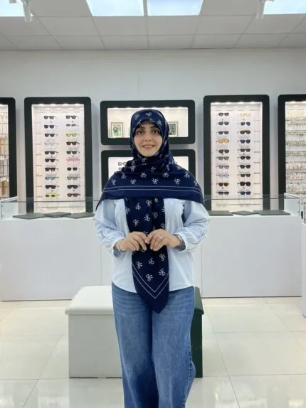 روسری سیا اسکارف طرح پاپیون